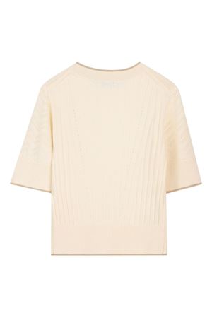 ribbed-trim short-sleeve T-shirt LANVIN KIDS | N30350519